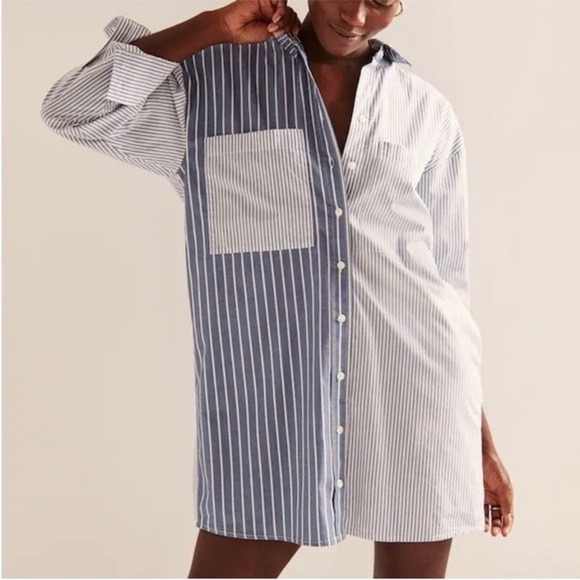 Abercrombie & Fitch Dresses & Skirts - ABERCROMBIE RELAXED POPLIN SHIRT DRESS MEDIUM